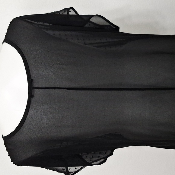 Cha Cha Vente Black Whimsigoth Sheer Swiss Dot High Low Witchy Dress Size 3X - Picture 7 of 12